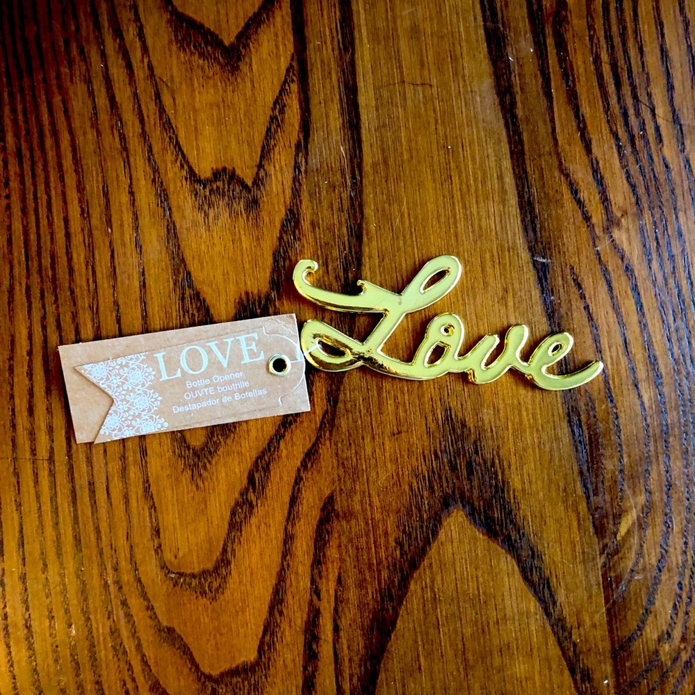Gold ‘Love’ Bottle Openers!